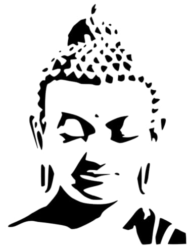 Mylar-Schablone, Buddha, Yoga, 190 Mikron, A3-Größe von Generisch
