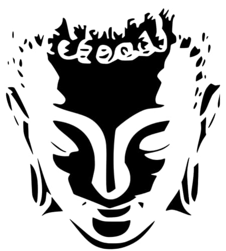 Mylar-Schablone, Buddha, Yoga, 190 Mikron, A4-Größe von Generisch