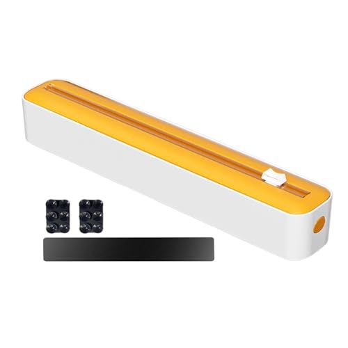 Nachfüllbarer Wrap -Spender, Haftverpackungsspender Mit Cutter - Zinnfolien -Klingelfilmspender Mit Cutter | Praktische Küchenheilungsbeutel Aufbewahrung, Wickelbrötchen -Organizer Für Aluminiumfolie von Generisch