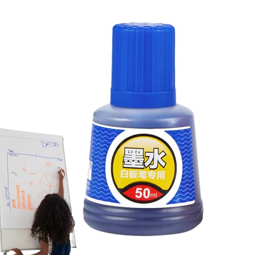 Nachfülltinte für Marker – Whiteboard-Stift-Nachfülltinte | 50 ml große Kapazität Whiteboard-Marker Nachfüllflüssigkeit, Schreibwaren, Kunsthandwerk Zubehör für Lehrer, Studenten, Jugendliche von Generisch