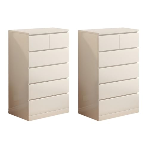 Nachttisch-Set aus Holz, 224 x 40,6 x 109,2 cm, Weiß, Schlafzimmerschrank mit Schublade, modernes Wohnzimmer, Nachttisch, Kommode, stilvolle Wohnmöbel Nachttisch-Set aus Holz, 224 x 40,6 x 109,2 cm, Weiß, Schlafzimmerschrank mit Schublade, modernes Wohnzimmer, Nachttisch, Kommode, stilvolle Wohnmöbel von Generisch