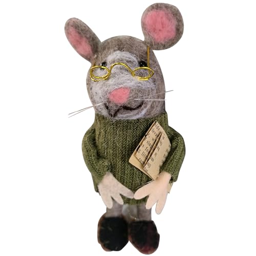 Nadelfilz-Modell Weihnachten Mäuse | Miniure -Mäuse tragen Brille Ornament | Cartoon Wolle gefilzt Mäuses Miniaturfigur Puppen für Heimdekoration oder Motto-Partys Nadelfilz-Modell Weihnachten Mäuse | Miniure -Mäuse tragen Brille Ornament | Cartoon Wolle gefilzt Mäuses Miniaturfigur Puppen für Heimdekoration oder Motto-Partys von Generisch