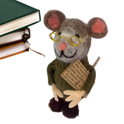 Generisch Nadelgefilzte Maus, Winter-Weihnachtsmäuse-Ornament, niedliche handgefertigte Nadelfilz-Mäuse, wollgefilzte Tiere, Filzornamente für Weihnachtsbaum, Versatile Generisch Nadelgefilzte Maus, Winter-Weihnachtsmäuse-Ornament, niedliche handgefertigte Nadelfilz-Mäuse, wollgefilzte Tiere, Filzornamente für Weihnachtsbaum, Versatile von Generisch