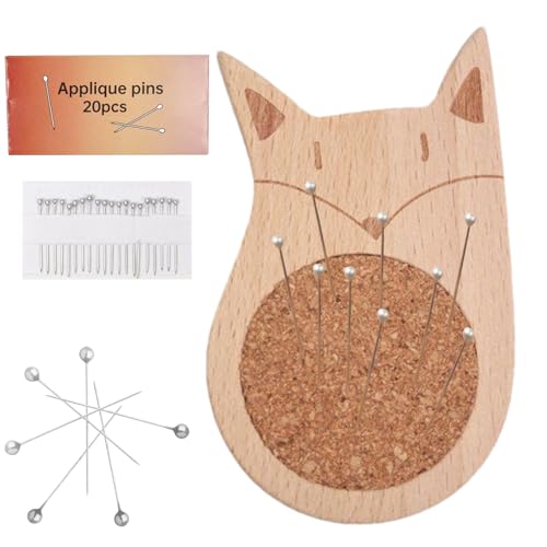 Nadelkissen zum Nähen, niedliches Holznadelkissen, Strickzubehör für Zuhause, Bett, Arbeit, Flicken, Stickerei, Nähgarn, Bekleidungsherstellung von Generisch