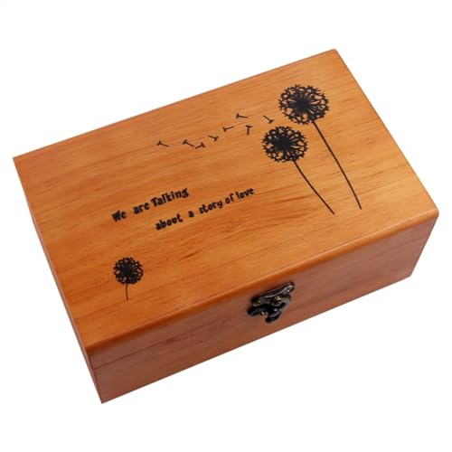 Näh-Aufbewahrungskorb aus Holz – Haushalts-Vintage-Nähkästchen aus Holz, Aufbewahrungsbox für Andenken, Nähen, Retro-Aufbewahrungsbox aus Holz mit Deckel, Holzkisten für Zuhause, Büro, Aufbewahrung von Generisch