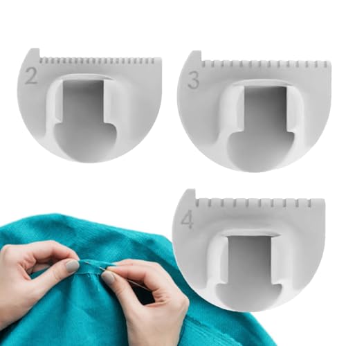 Nähkantenführung, Nadellehre, Quilt-Lineal, Set mit 3 Daumenvorlagen, Führungslineal für Anfänger, gerade und gebogene Nähte, Quilten, Basteln von Generisch