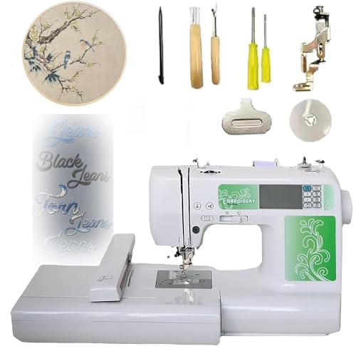 Nähmaschine, Computergestützte Stickmaschine mit 72 Designs, 100 x 235 mm Fläche, intelligent, mit LED-Bildschirm, geeignet für alle Stoffe Nähmaschine, Computergestützte Stickmaschine mit 72 Designs, 100 x 235 mm Fläche, intelligent, mit LED-Bildschirm, geeignet für alle Stoffe von Generisch