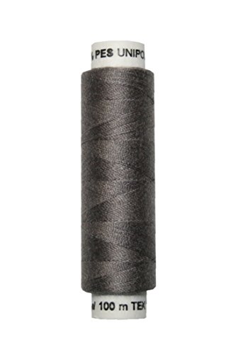 Nähmaschinen Nähgarn 100 m Polyester UNIPOLY 14x2 anthrazit (0877) von Generisch