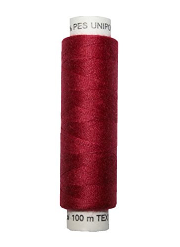 Nähmaschinen Nähgarn 100 m Polyester UNIPOLY 14x2 bordeaux rot (0346) von Generisch