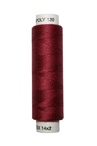 Nähmaschinen Nähgarn 100 m Polyester UNIPOLY 14x2 bordeaux rot (0347) von Generisch