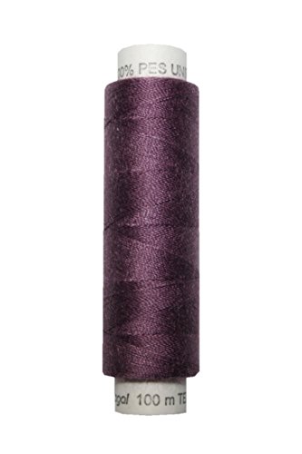 Nähmaschinen Nähgarn 100 m Polyester UNIPOLY 14x2 lila pflaume (0357) von Generisch
