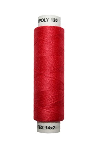 Nähmaschinen Nähgarn 100 m Polyester UNIPOLY 14x2 rot (0336) von Generisch