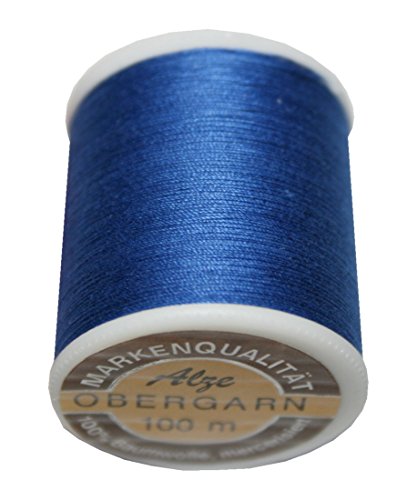 Nähmaschinen Obergarn Nähgarn 100m Baumwolle 50/3 blau marine (1026) von Generisch