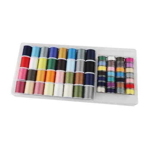 Nähmaschinengarn, verschiedene Farben, 32 Spulen von oben und 28 untere Ladung, Quiltgarn und Handstricken, ideal zum Basteln, Großmutter, Freunde, 26 x 12,5 x 3 cm Nähmaschinengarn, verschiedene Farben, 32 Spulen von oben und 28 untere Ladung, Quiltgarn und Handstricken, ideal zum Basteln, Großmutter, Freunde, 26 x 12,5 x 3 cm von Generisch