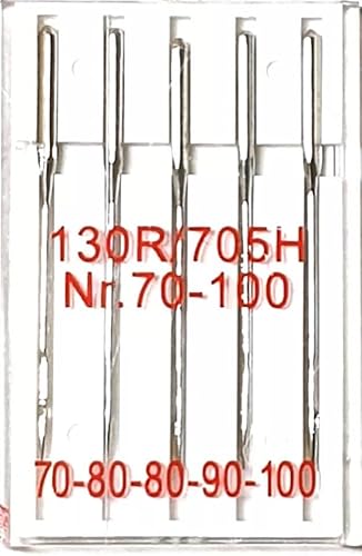 Nähmaschinennadeln System 130R/705H Universal 70-100 - Flachkolben (Stärke 70-100) von Generisch