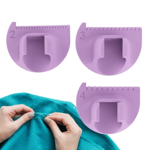 Nähschablonen – 2/3/4 mm Nählehre, Fingerlineal, multifunktionales Quilt-Lineal, Fingermesswerkzeug für Halsbänder, Manschetten, gebogene Nähte von Generisch