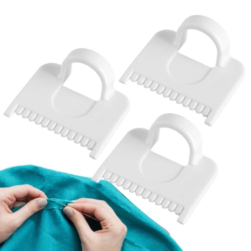 Nähschablonen – Lineale zum Quilten und Nähen, 3 Sets Nähschablonen-Set, multifunktionale Bastel-Messwerkzeuge, Fingerschutz, Kantenstichschloss für gleichmäßige Stiche von Generisch