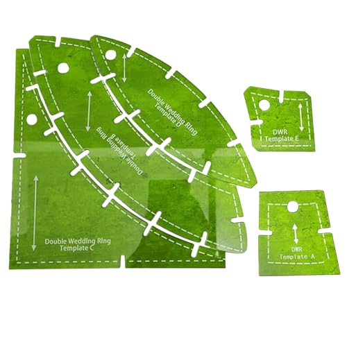Nähvorlagen – Wiederverwendbare Quilt-Schneideschablonen, multifunktionales Acryl-Schablonen-Set | Hochzeitsring-Design, Lineale, Urlaubsbasteln, Textilmuster-Herstellungshilfe, Quilter-Werkzeug für Nähvorlagen – Wiederverwendbare Quilt-Schneideschablonen, multifunktionales Acryl-Schablonen-Set | Hochzeitsring-Design, Lineale, Urlaubsbasteln, Textilmuster-Herstellungshilfe, Quilter-Werkzeug für von Generisch