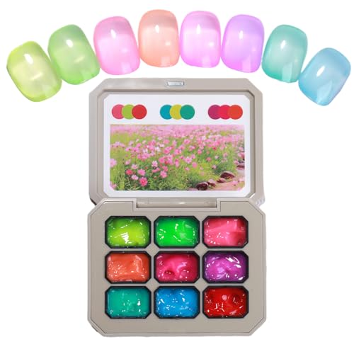 Nagelgel,Nagelkleber Kunst Set 9 Farben - Langlebige Feste Natürliche Modelliermasse Einfach Zu Verwenden Für Salon Und Privatnutzung Unterwegs Frauen Nagelgel,Nagelkleber Kunst Set 9 Farben - Langlebige Feste Natürliche Modelliermasse Einfach Zu Verwenden Für Salon Und Privatnutzung Unterwegs Frauen von Generisch