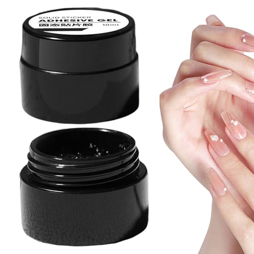 Nagelkleber Festgel – Hochhaftendes Gel für künstliche Nägel, Extra starker Kleber für Tip-Designs | Fester Nagelkleber in 10 ml Tube, Für Nagelkunst und Salonqualität ohne Kleberückstände von Generisch
