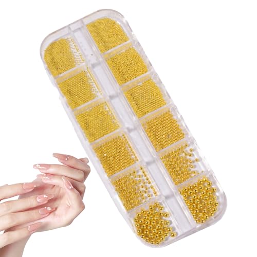 Nagelperlen, Stahl-Nagelnieten mit Etui, 3D-gemischte Größen, Gold, Silber, -Perlen, Nieten, Schmuck für Frauen und Mädchen, Manikürezubehör, Basteldekorationen Nagelperlen, Stahl-Nagelnieten mit Etui, 3D-gemischte Größen, Gold, Silber, -Perlen, Nieten, Schmuck für Frauen und Mädchen, Manikürezubehör, Basteldekorationen von Generisch