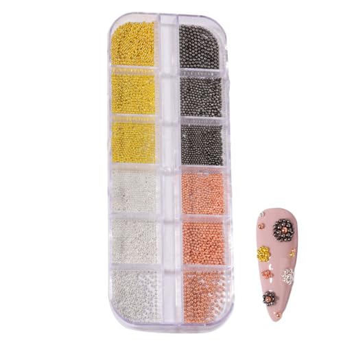 Nagelperlen - Kaviarperlen Für Nagelkunst Und Maniküre | Tiny | -Zauber Für -Nägel, Schmuckherstellung, Handwerk | Harzdekoration Und Accessoires Für Kunstkleidungschuhe Tas Nagelperlen - Kaviarperlen Für Nagelkunst Und Maniküre | Tiny | -Zauber Für -Nägel, Schmuckherstellung, Handwerk | Harzdekoration Und Accessoires Für Kunstkleidungschuhe Tas von Generisch