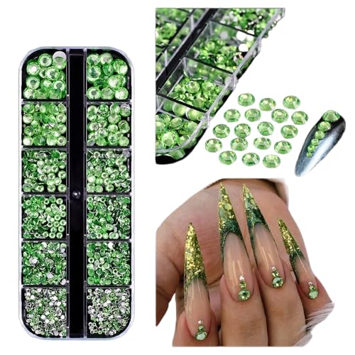 Nail Art Strass steine Kit 12 Gitter Bunte Fladenglas Kristall Edelsteine DIY Maniküre Dekor 3D facetten reicher Nagel diamant für Make-up, Nägel und Handwerk Nail Art Strass steine Kit 12 Gitter Bunte Fladenglas Kristall Edelsteine DIY Maniküre Dekor 3D facetten reicher Nagel diamant für Make-up, Nägel und Handwerk von Generisch