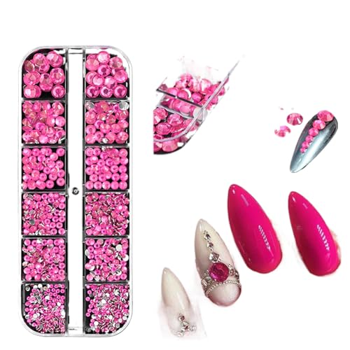 Nail Art Strass steine Kit 12 Gitter Bunte Fladenglas Kristall Edelsteine DIY Maniküre Dekor 3D facetten reicher Nagel diamant für Make-up, Nägel und Handwerk Nail Art Strass steine Kit 12 Gitter Bunte Fladenglas Kristall Edelsteine DIY Maniküre Dekor 3D facetten reicher Nagel diamant für Make-up, Nägel und Handwerk von Generisch
