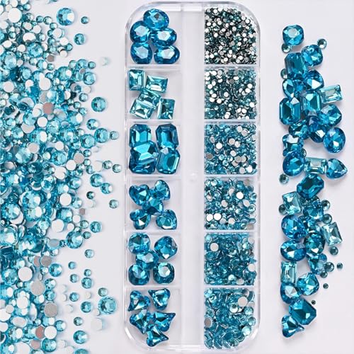 Nail Art Strass steine-Kristall klar Flat back Strass steine, 3D Multi Form Größe Kristall, Champagner Gold Nagel Edelsteine, mit Kit, für DIY Dekorationen Nail Art Strass steine-Kristall klar Flat back Strass steine, 3D Multi Form Größe Kristall, Champagner Gold Nagel Edelsteine, mit Kit, für DIY Dekorationen von Generisch