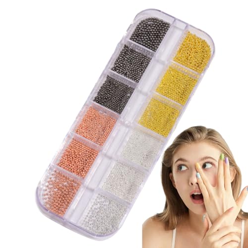 Nail Beads, 3D Mixed Size Charm Accessories, Silver and Gold Caviar Beads, Manicure Jewelry Making, Craft Decoration, 1 Set, for, Crafts, Salon Use Women Teens Adult Nail Beads, 3D Mixed Size Charm Accessories, Silver and Gold Caviar Beads, Manicure Jewelry Making, Craft Decoration, 1 Set, for, Crafts, Salon Use Women Teens Adult von Generisch