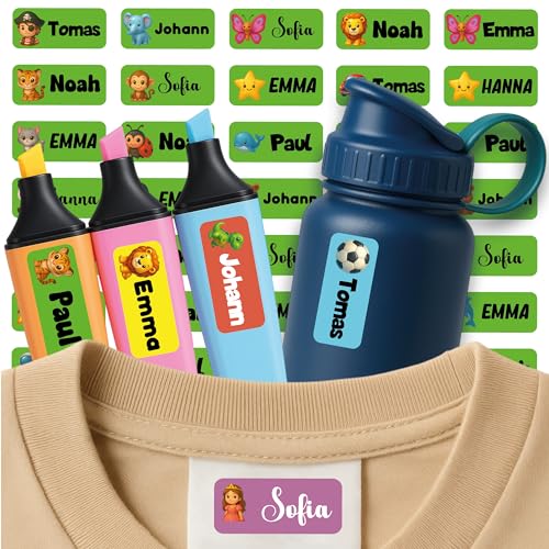 Namensaufkleber Schule – Individuelle Aufkleber Namen Kinder, Namensaufkleber Kinder für Schulsachen, Spülmaschinenfest und Selbstklebende Etiketten Namensaufkleber Schule – Individuelle Aufkleber Namen Kinder, Namensaufkleber Kinder für Schulsachen, Spülmaschinenfest und Selbstklebende Etiketten von Generisch