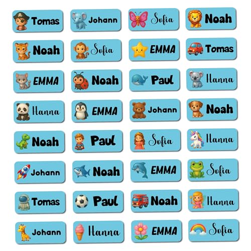 Namensschilder für Kleidung – Namensaufkleber Kinder und Schule, Wasserdichte Aufkleber Namen Kinder, Hochwertige Etiketten Selbstklebend Personalisiert Namensschilder für Kleidung – Namensaufkleber Kinder und Schule, Wasserdichte Aufkleber Namen Kinder, Hochwertige Etiketten Selbstklebend Personalisiert von Generisch