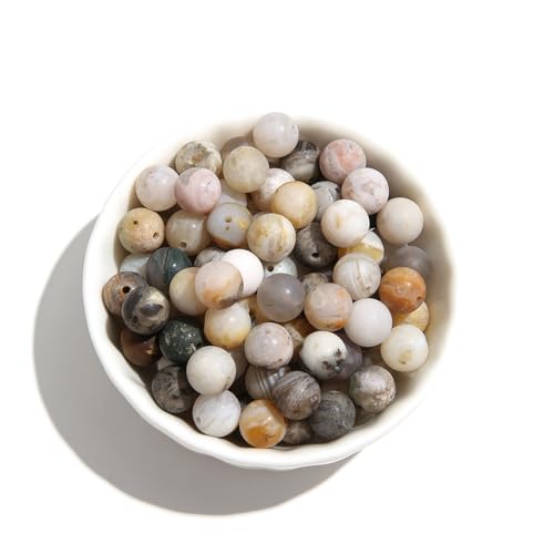 Natürliche, matte Steinperlen, 6 mm, Bambusblatt-Achat, runder Edelstein, Abstandsheiler, Charm, Energieheilung, DIY für Armbänder, Halsketten, Ohrringe, Schmuckherstellung Natürliche, matte Steinperlen, 6 mm, Bambusblatt-Achat, runder Edelstein, Abstandsheiler, Charm, Energieheilung, DIY für Armbänder, Halsketten, Ohrringe, Schmuckherstellung von Generisch