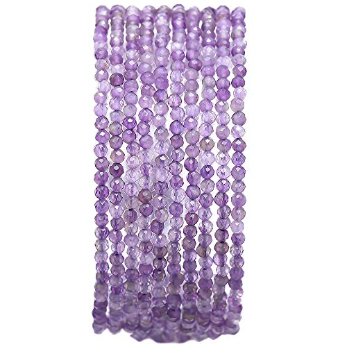 Natürliche Amethyst-Kristallperlen (rund, lose Halbedelstein, Schmuckherstellung, 4 mm, 89 Stück) von Generisch