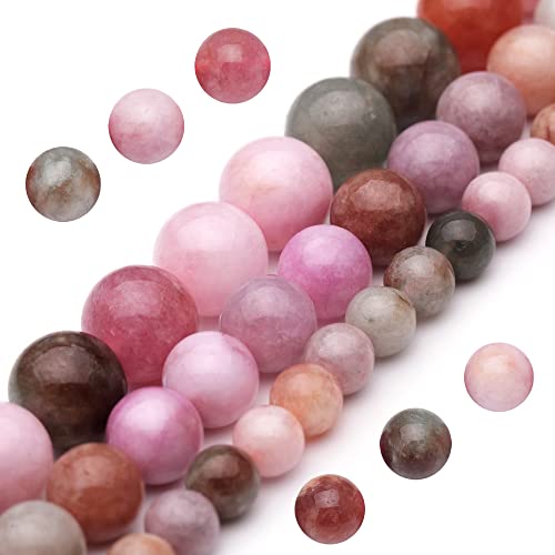 Natürliche Edelsteinperlen zur Schmuckherstellung, 6 mm, Regenbogenstein, Jade, poliert, rund, glatte Steinperlen für Armband, Halskette, 38,1 cm Natürliche Edelsteinperlen zur Schmuckherstellung, 6 mm, Regenbogenstein, Jade, poliert, rund, glatte Steinperlen für Armband, Halskette, 38,1 cm von Generisch