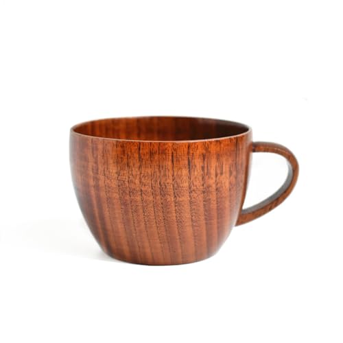Natürliche Holz-Kaffeetasse mit Griff, 300 ml, für Tee, Wein, Wasser, umweltfreundlich, 9,5 x 6,3 cm, langlebig, leicht Natürliche Holz-Kaffeetasse mit Griff, 300 ml, für Tee, Wein, Wasser, umweltfreundlich, 9,5 x 6,3 cm, langlebig, leicht von Generisch