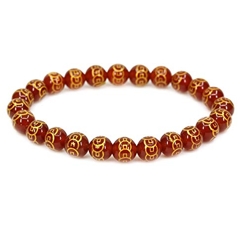 Natürliche Perlen, Edelsteine, 8 mm, Naturstein, runde Perlen, Kristall, Stretch-Armbänder, 17,8 cm, Unisex von Generisch