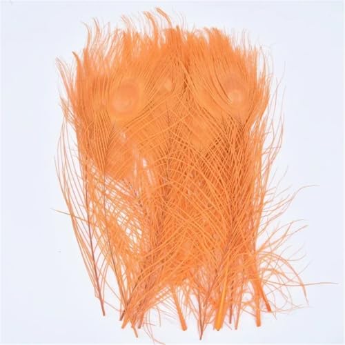 Natürliche Pfauenfedern zum Basteln, Vasen, Pfauenfedern, Dekoration, Schmuck, Dekoration, DIY, Karneval, Orange, 100 Stück Natürliche Pfauenfedern zum Basteln, Vasen, Pfauenfedern, Dekoration, Schmuck, Dekoration, DIY, Karneval, Orange, 100 Stück von Generisch