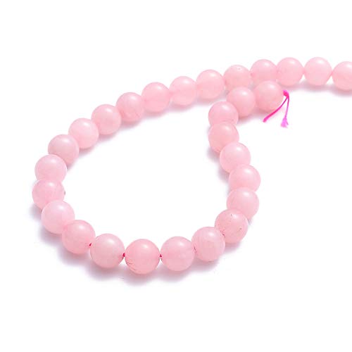 Natürliche Rosenquarz-Kristallperlen (rund, lose Halbedelstein, Schmuckherstellung, 6 mm, 61 Stück) von Generisch