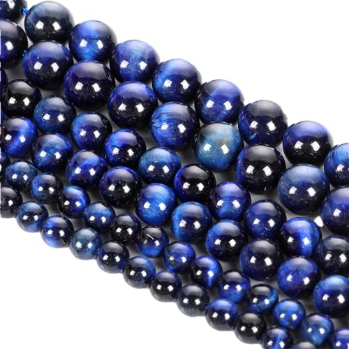 Natürliche Steinperlen, lose Abstandshalter-Perlen zur Herstellung von Armbändern, Schmuck, DIY-Zubehör, Größe 4/6/8/10/12 mm, I 8 mm, ca. 45 Stück von Generisch