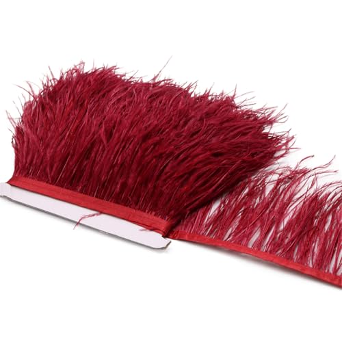 Natürliche Straußenfeder-Bordüre, Fransen, 8–11 cm, flauschige Straußenfedern, Bandbesatz, DIY, Partykleid, Dekoration, Burgunderrot, 8–10 cm Natürliche Straußenfeder-Bordüre, Fransen, 8–11 cm, flauschige Straußenfedern, Bandbesatz, DIY, Partykleid, Dekoration, Burgunderrot, 8–10 cm von Generisch