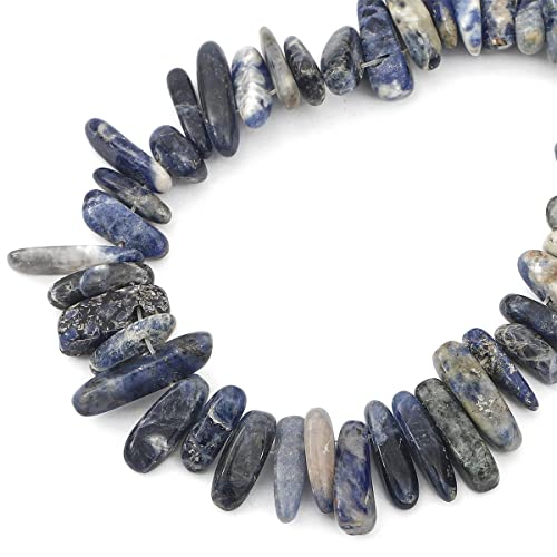 Natürliche blaue Sodalith-Steinperlen, unregelmäßig, tropfenförmig, lose Halbedelsteinperlen für Schmuckherstellung, 38,1 cm Strang, oz13/8,26 Natürliche blaue Sodalith-Steinperlen, unregelmäßig, tropfenförmig, lose Halbedelsteinperlen für Schmuckherstellung, 38,1 cm Strang, oz13/8,26 von Generisch
