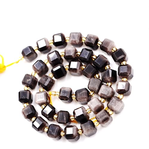 Natürliche facettierte Steinperlen zur Schmuckherstellung, verkauft pro Beutel, 5 Stränge innen, Würfel, Adlerauge, Jaspis, 8 mm, Eu9-k9464 Natürliche facettierte Steinperlen zur Schmuckherstellung, verkauft pro Beutel, 5 Stränge innen, Würfel, Adlerauge, Jaspis, 8 mm, Eu9-k9464 von Generisch