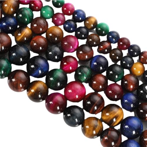 Natürliche lose Abstandshalter-Perlen für selbstgemachte Armbänder, Schmuck-Zubehör – Plektrumgröße 4/6/8/10/12 mm, R 12 mm (ca. 30 Stück) von Generisch