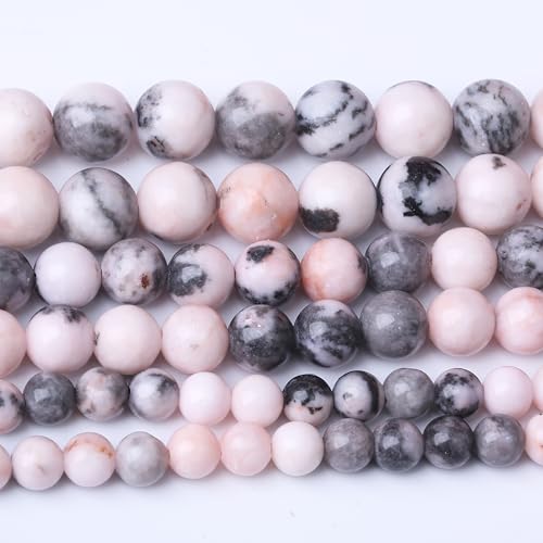 Natürliche rosafarbene Zebraperlen, 45 Stück, 8 mm, runde Kristall-Energie-Jade, 1 Strang, 39,9 cm, für DIY-Armbänder, Halsketten und Schmuckherstellung Natürliche rosafarbene Zebraperlen, 45 Stück, 8 mm, runde Kristall-Energie-Jade, 1 Strang, 39,9 cm, für DIY-Armbänder, Halsketten und Schmuckherstellung von Generisch