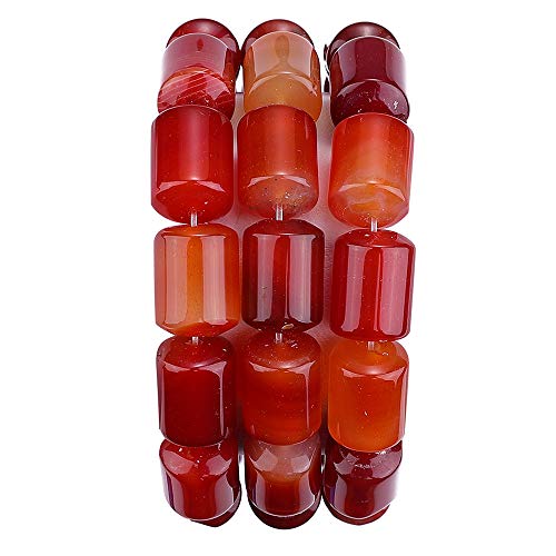 Natürliche rote Achat-Perlen, Zylinder, lose Halbedelstein-Perlen zur Schmuckherstellung, 10 x 14 mm, 38 cm Natürliche rote Achat-Perlen, Zylinder, lose Halbedelstein-Perlen zur Schmuckherstellung, 10 x 14 mm, 38 cm von Generisch