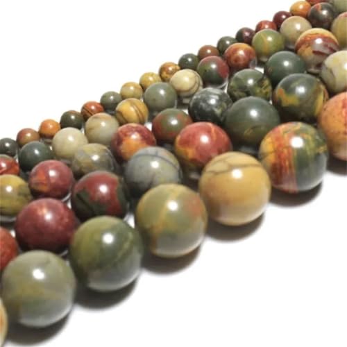 Natürliche runde Form, lose Perlen, runde Edelstein-Abstandshalter für Schmuckherstellung, 6 mm, 60 Stück Natürliche runde Form, lose Perlen, runde Edelstein-Abstandshalter für Schmuckherstellung, 6 mm, 60 Stück von Generisch