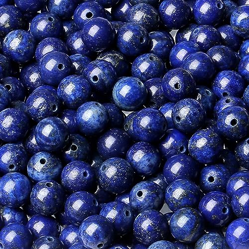 Natürlicher Edelstein, 6 mm, Lapislazuli-Perlen, rund, lose Edelsteine für DIY-Schmuckherstellung, Kristall, 96 Stück, 2 Stränge, 81,3 cm (UK9,10379) von Generisch