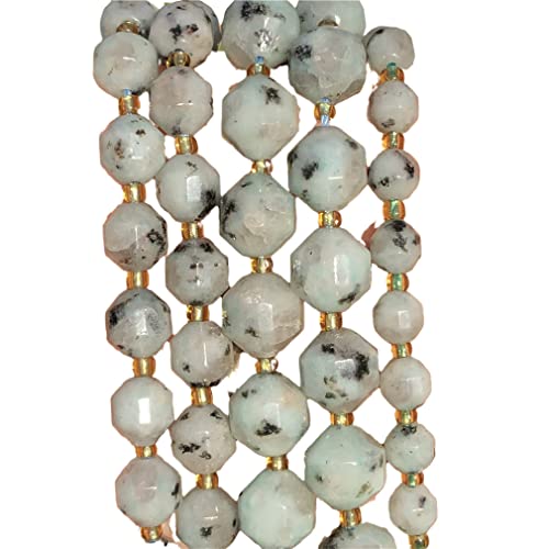 Natürlicher facettierter grüner Punktestein, rund, lose Abstandshalter, Jaspis, Perlen für Schmuckherstellung, DIY, Armband, Halskette, 10 mm, 30–32 Stück Natürlicher facettierter grüner Punktestein, rund, lose Abstandshalter, Jaspis, Perlen für Schmuckherstellung, DIY, Armband, Halskette, 10 mm, 30–32 Stück von Generisch