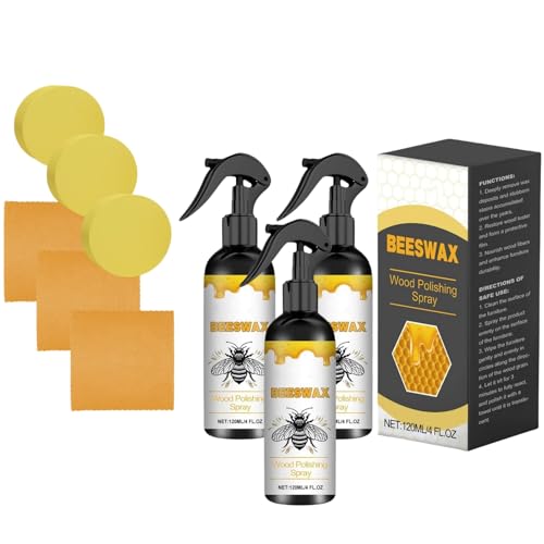 Natürliches Bienenwachs-Pflegespray und -restaurierer, Holzreiniger, Leder- und Möbelpolitur, schützende Pflegeformel, ungiftig und umweltfreundlich für Böden und Möbel Natürliches Bienenwachs-Pflegespray und -restaurierer, Holzreiniger, Leder- und Möbelpolitur, schützende Pflegeformel, ungiftig und umweltfreundlich für Böden und Möbel von Generisch
